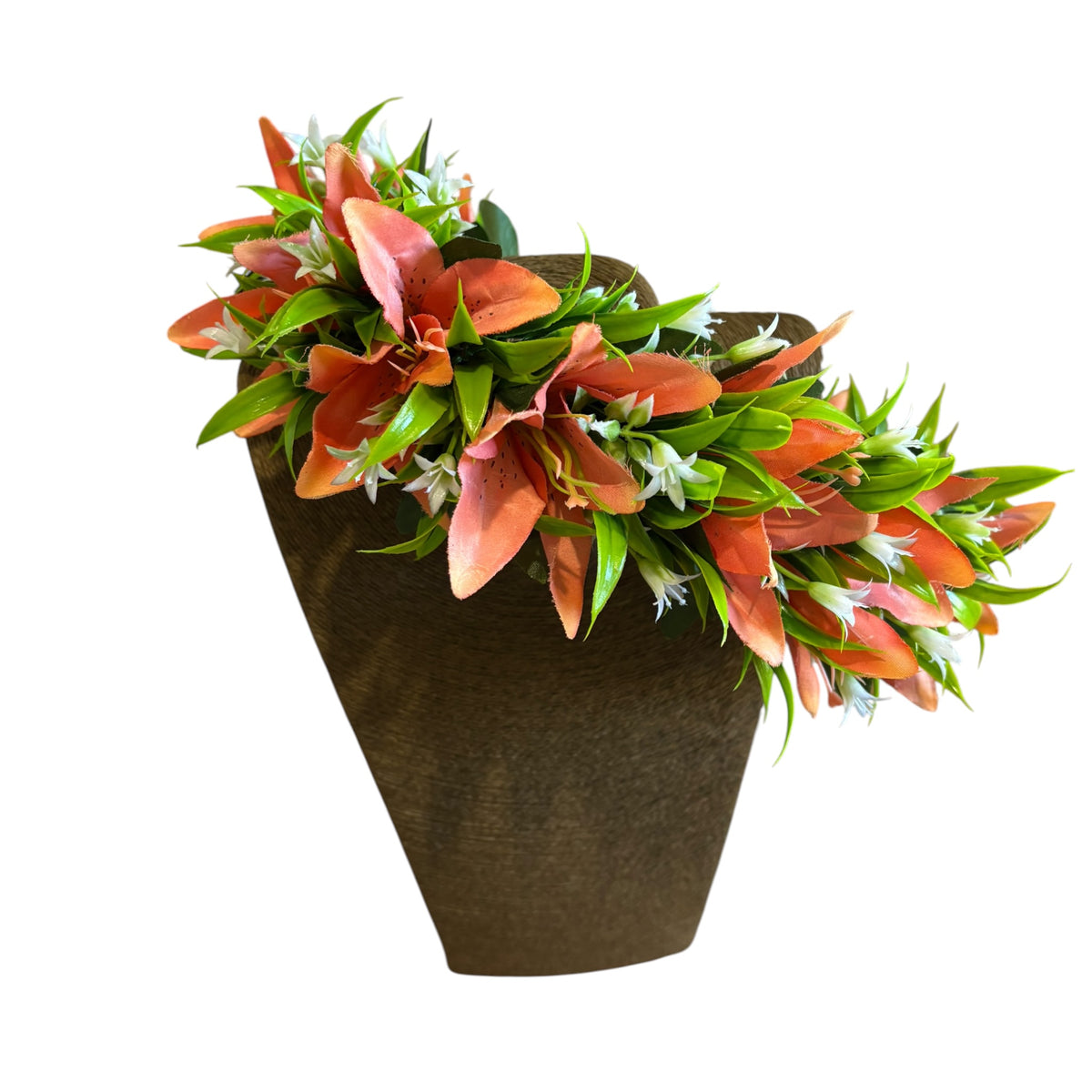 Orange Orchids Floral Crown | Headpiece | Foufou | Ei Katu | Handcrafted Polynesian Island Accessories