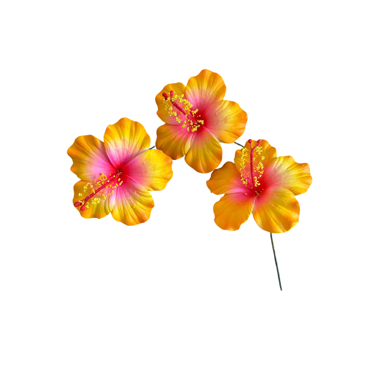 Orange Pink Ombre Hibiscus | Foam Flower | Siale | Sei 8.5cm