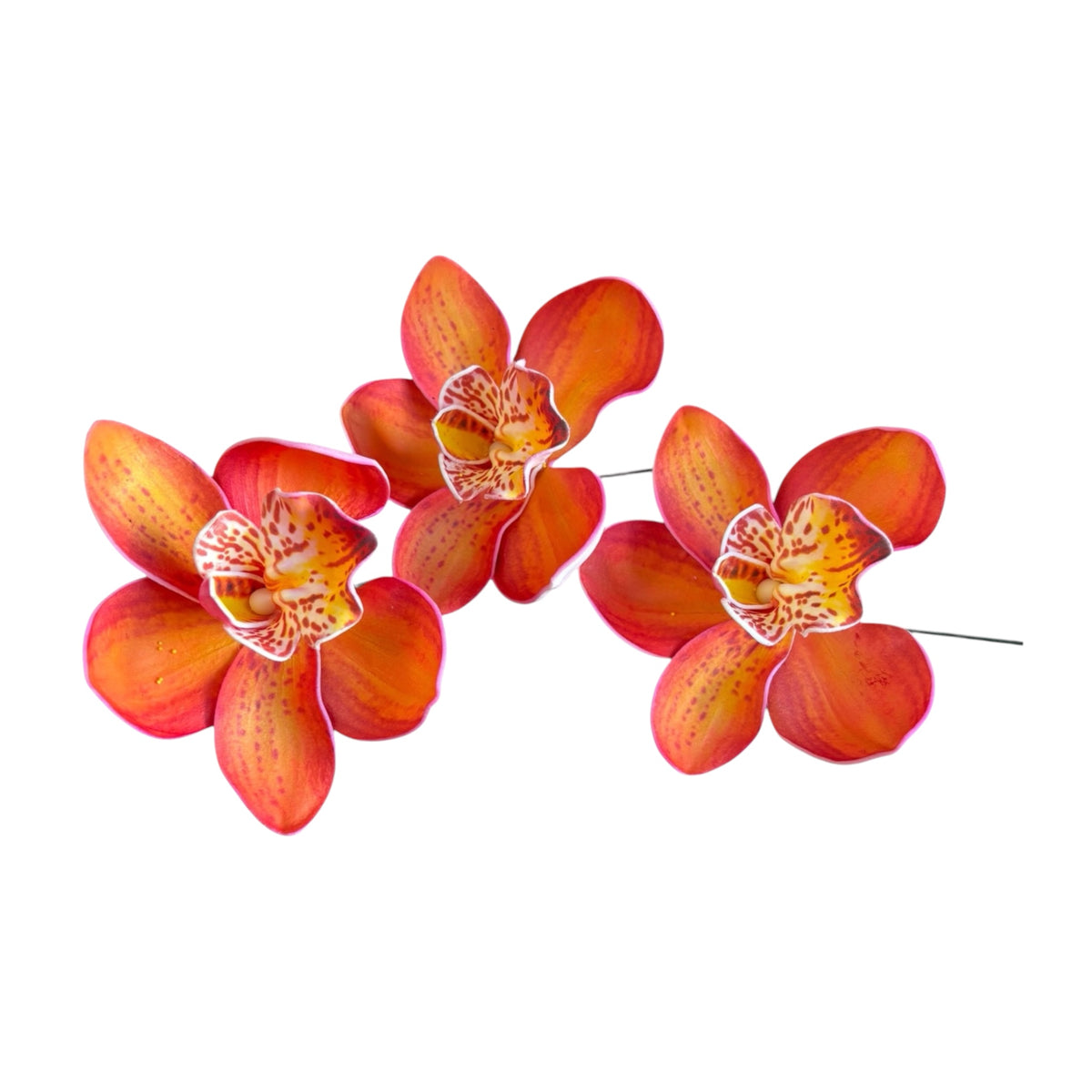 Orange Red Ombre Orchid | Foam Flower | Siale | Sei 10cm