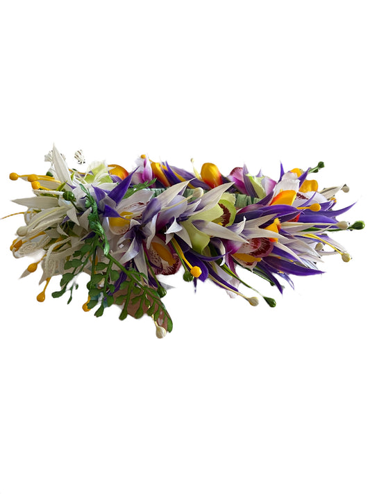 Foufou Floral Crown / Ei Katu Headpiece – Handcrafted Polynesian Island Accessories (Adult size)