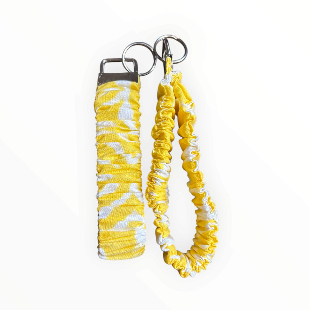 Yellow Scrunchie Wristlets | Hand Blockprinted Cotton Wearable Accessories