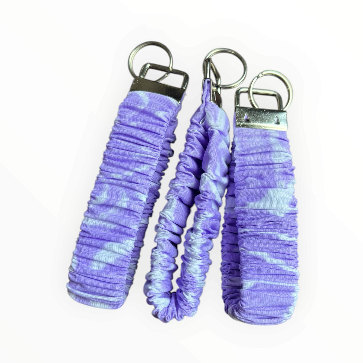 Purple Scrunchie Wristlets | Hand Blockprinted Cotton Wearable Accessories