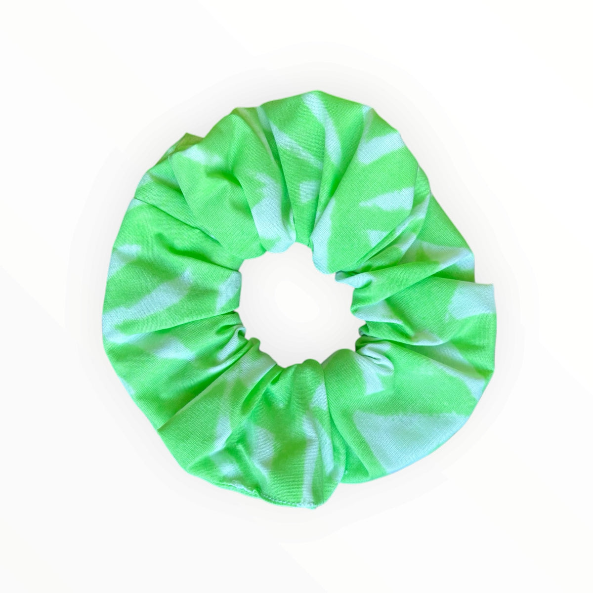 Lime Sorbet Scrunchies | Hand blockprinted Cotton Hair Accessories