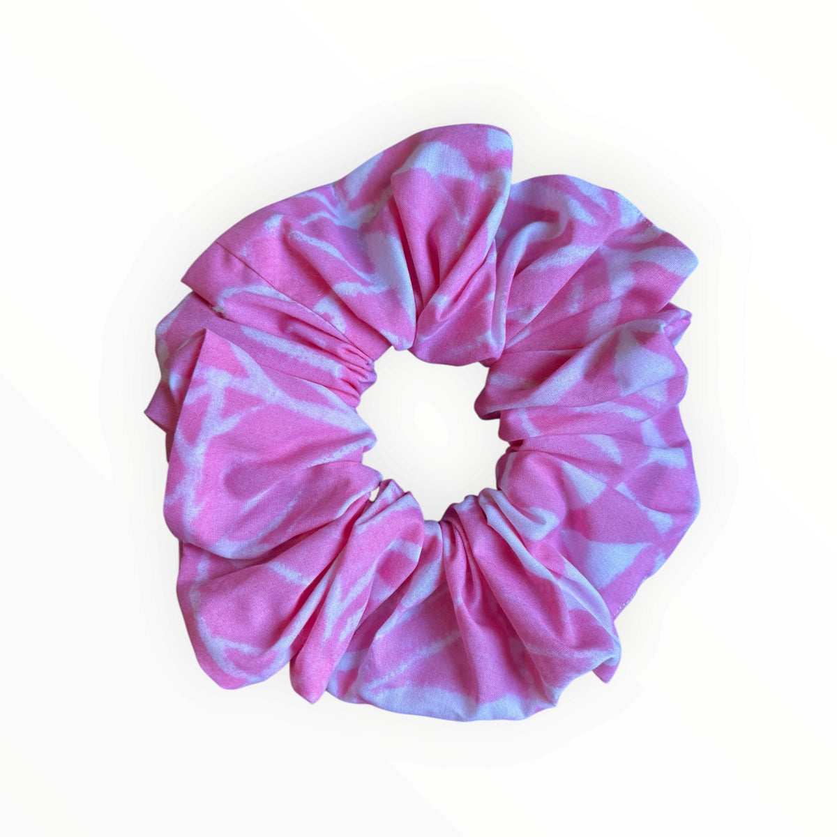 Pink Sorbet Scrunchies | Hand blockprinted Cotton Hair Accessories