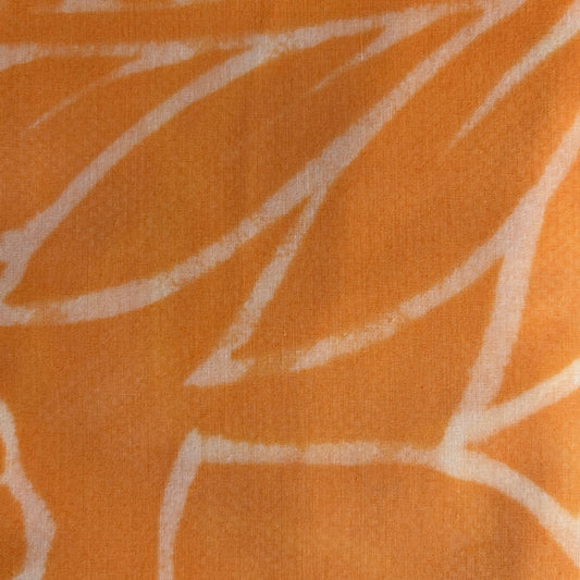 Orange Tang | 2m Hand Blockprinted Cotton Poplin Sarong