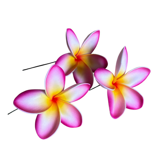 Aliutu Pink Plumeria 2-tone Foam Flower Sei Siale 9cm