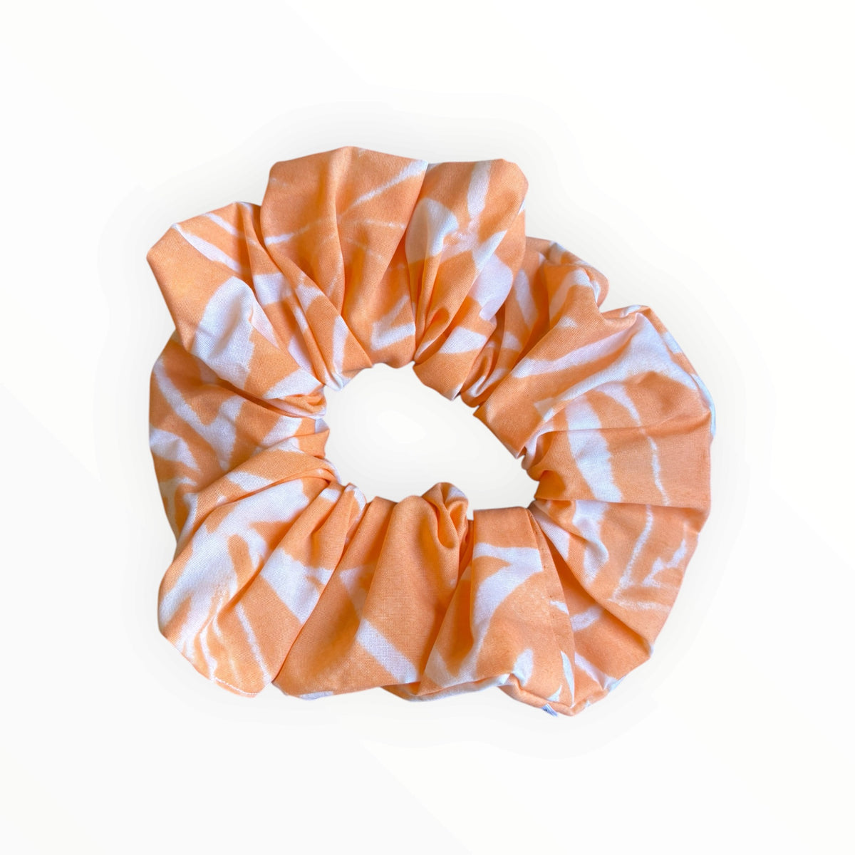 Orange Sorbet Scrunchies | Hand blockprinted Cotton Hair Accessories