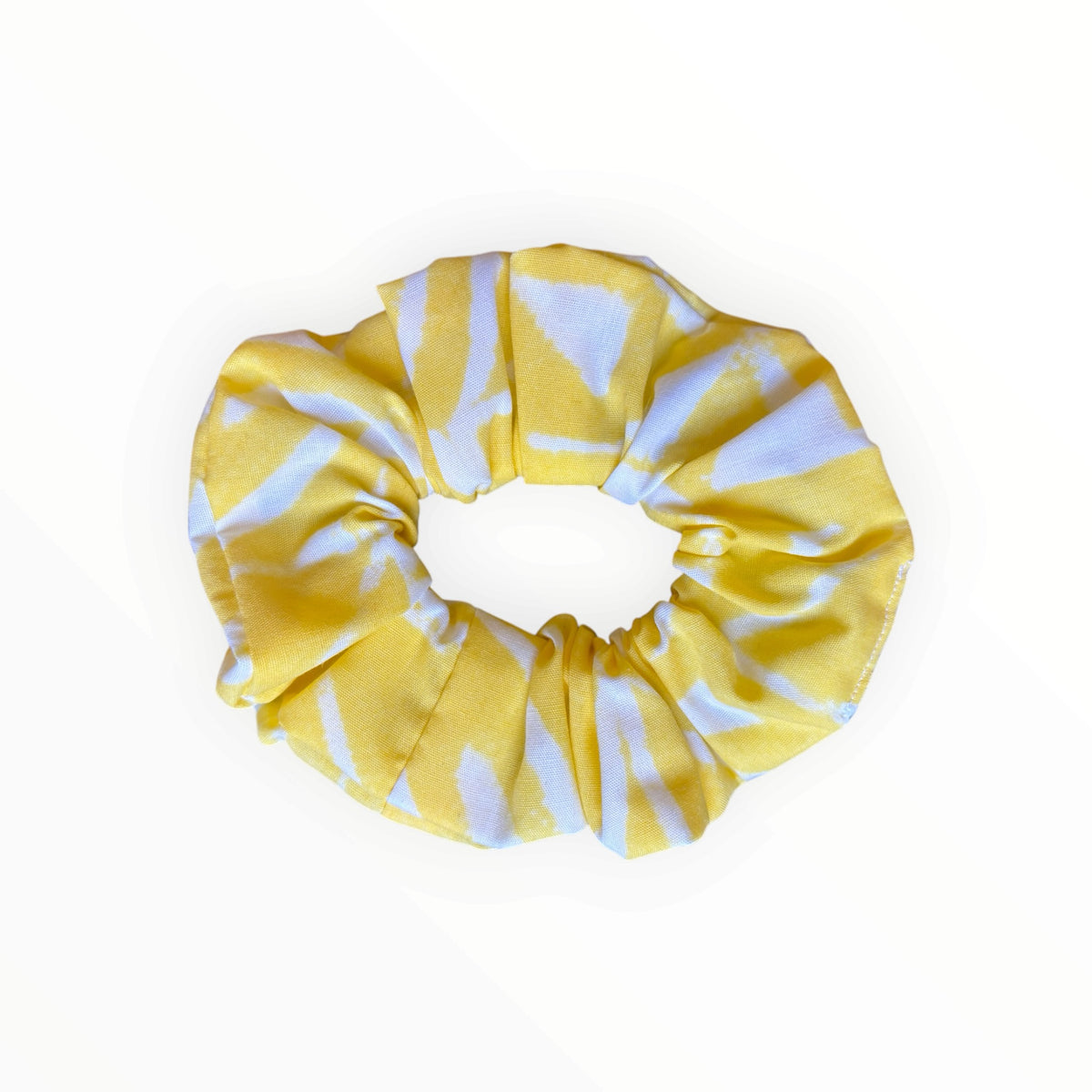 Yellow Sorbet Scrunchies | Hand blockprinted Cotton Hair Accessories