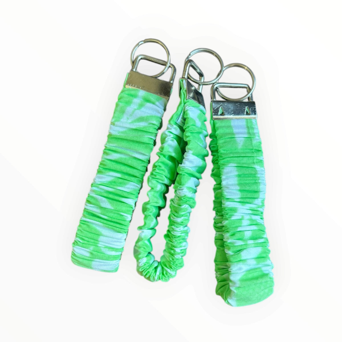 Lime Scrunchie Wristlets | Hand Blockprinted | Cotton Wearable Accessories