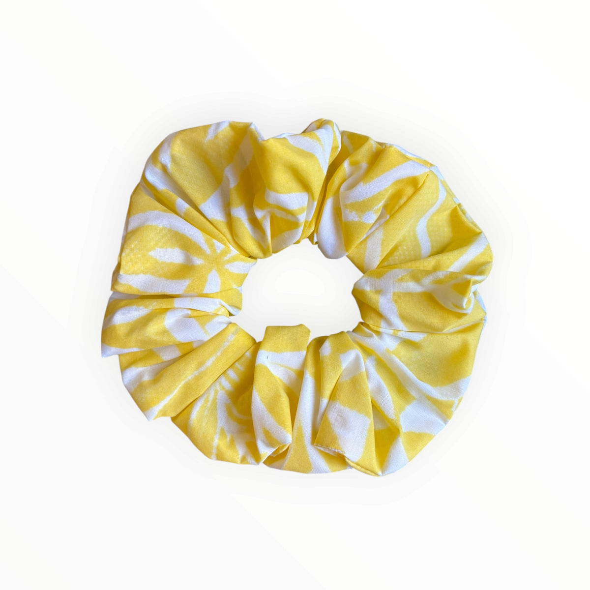 Yellow Sorbet Scrunchies | Hand blockprinted Cotton Hair Accessories
