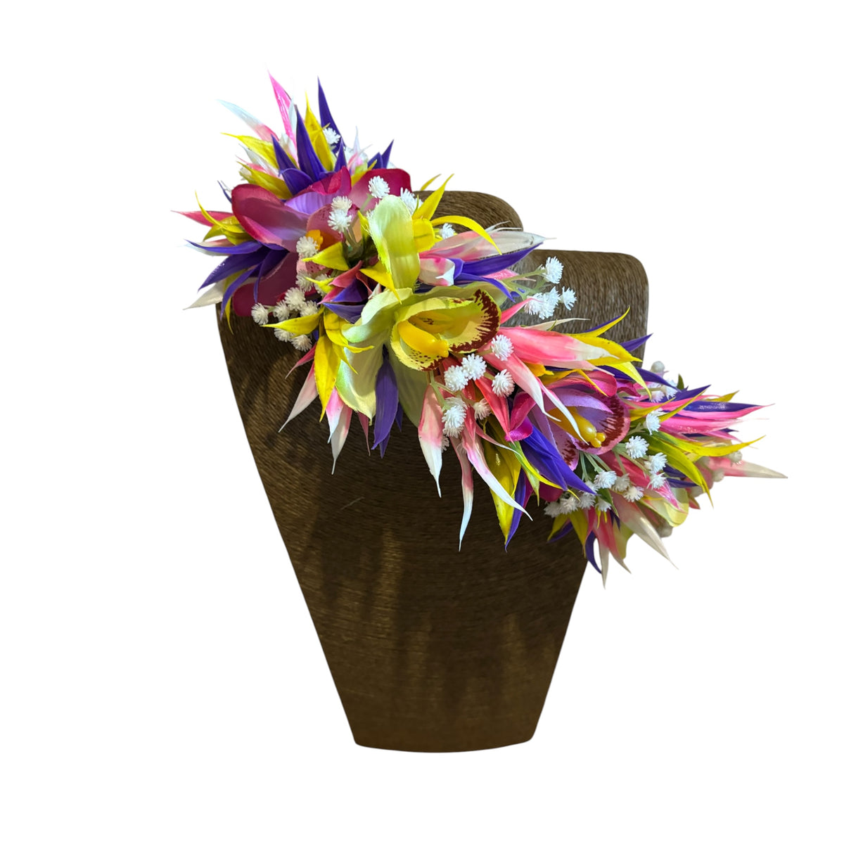 Multi-coloured Orchids Floral Crown | Headpiece | Foufou | Ei Katu | Handcrafted Polynesian Island Accessories