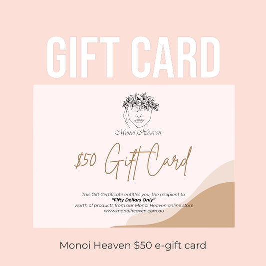 $50 Monoi Heaven e-Gift Card