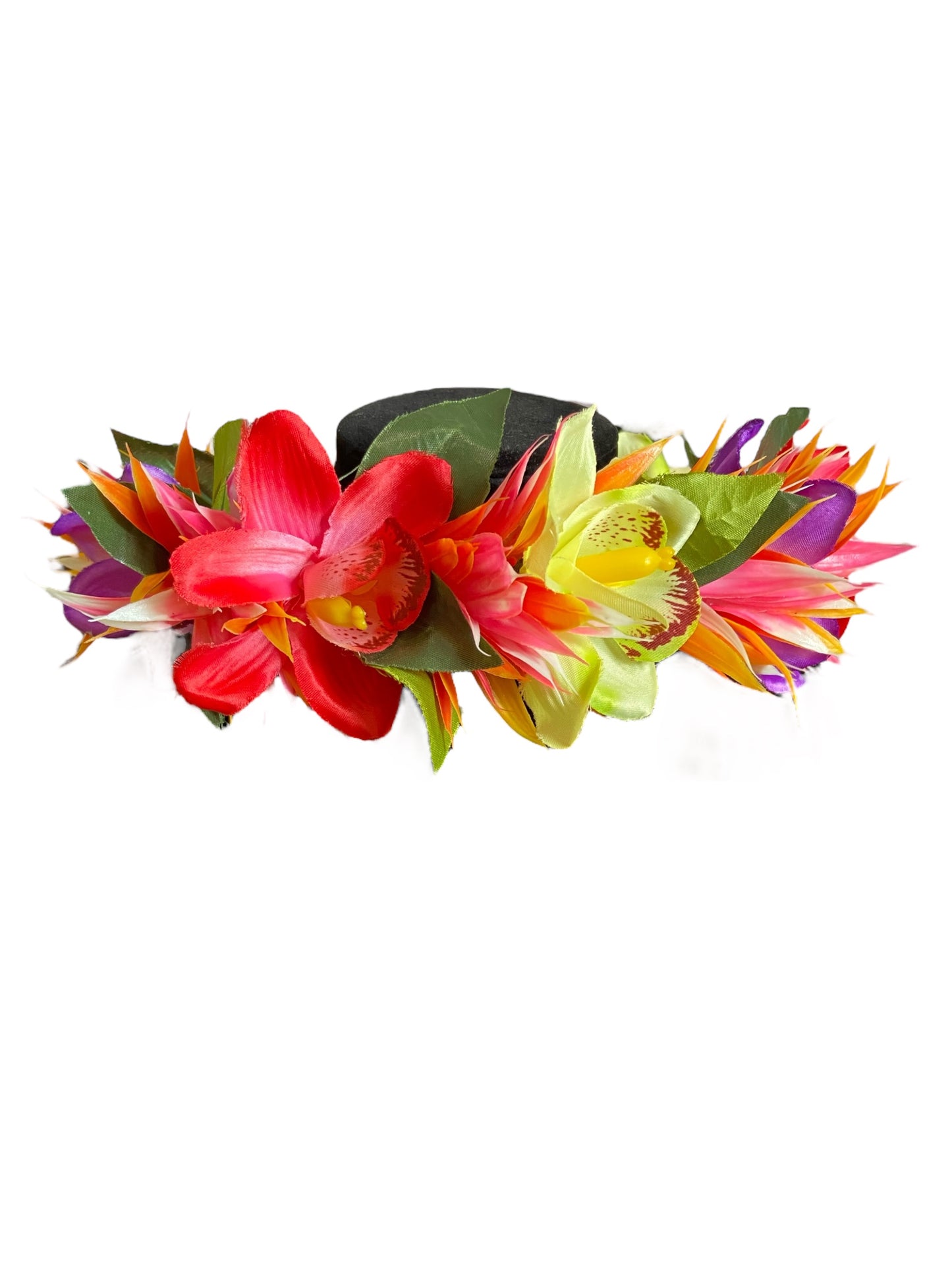 Foufou Floral Crown & Ei Katu Headpiece – Handcrafted Polynesian Island Accessories (Adult size)