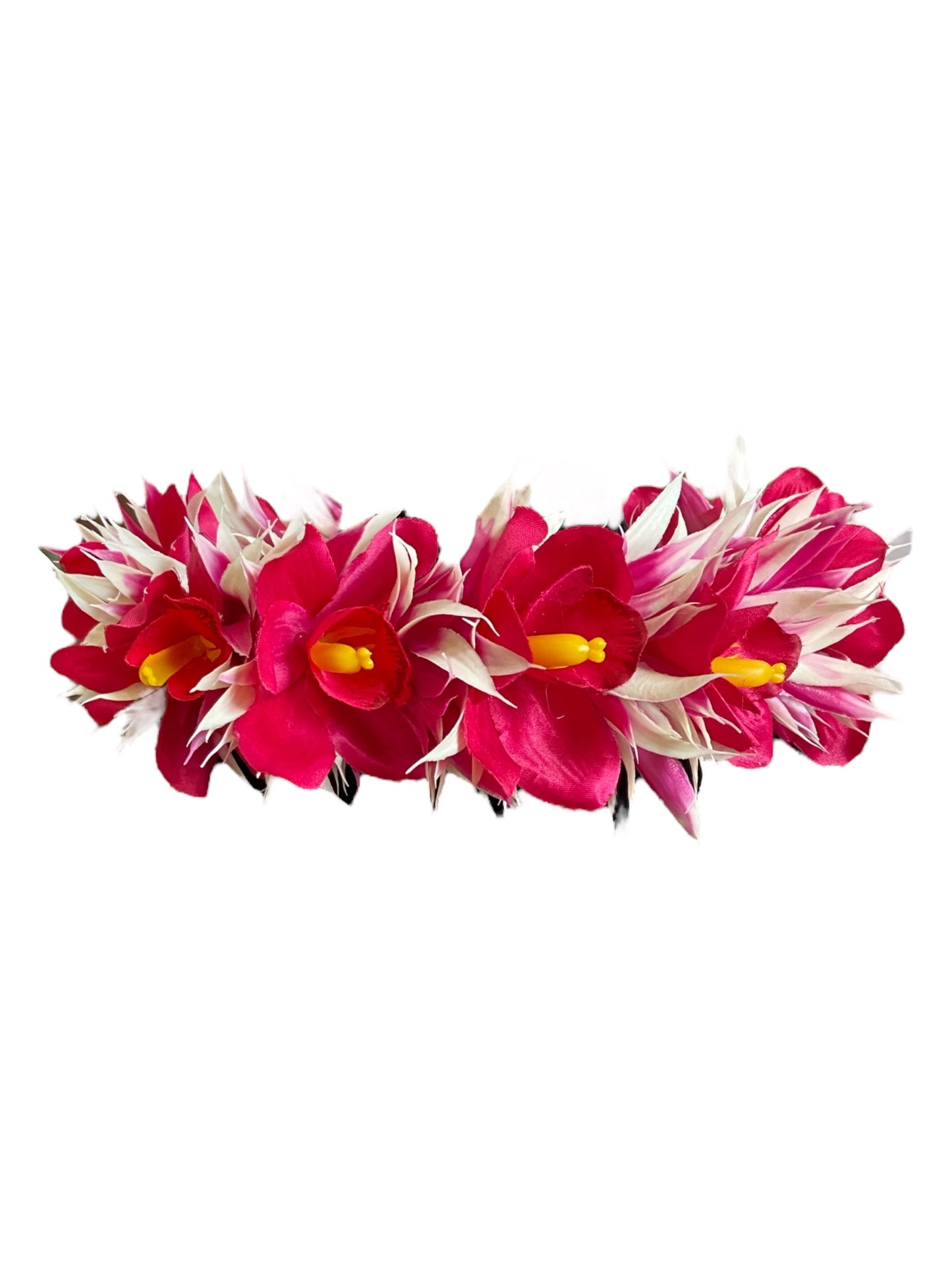 Foufou Floral Crown & Ei Katu Headpiece – Handcrafted Polynesian Island Accessories (Adult size)